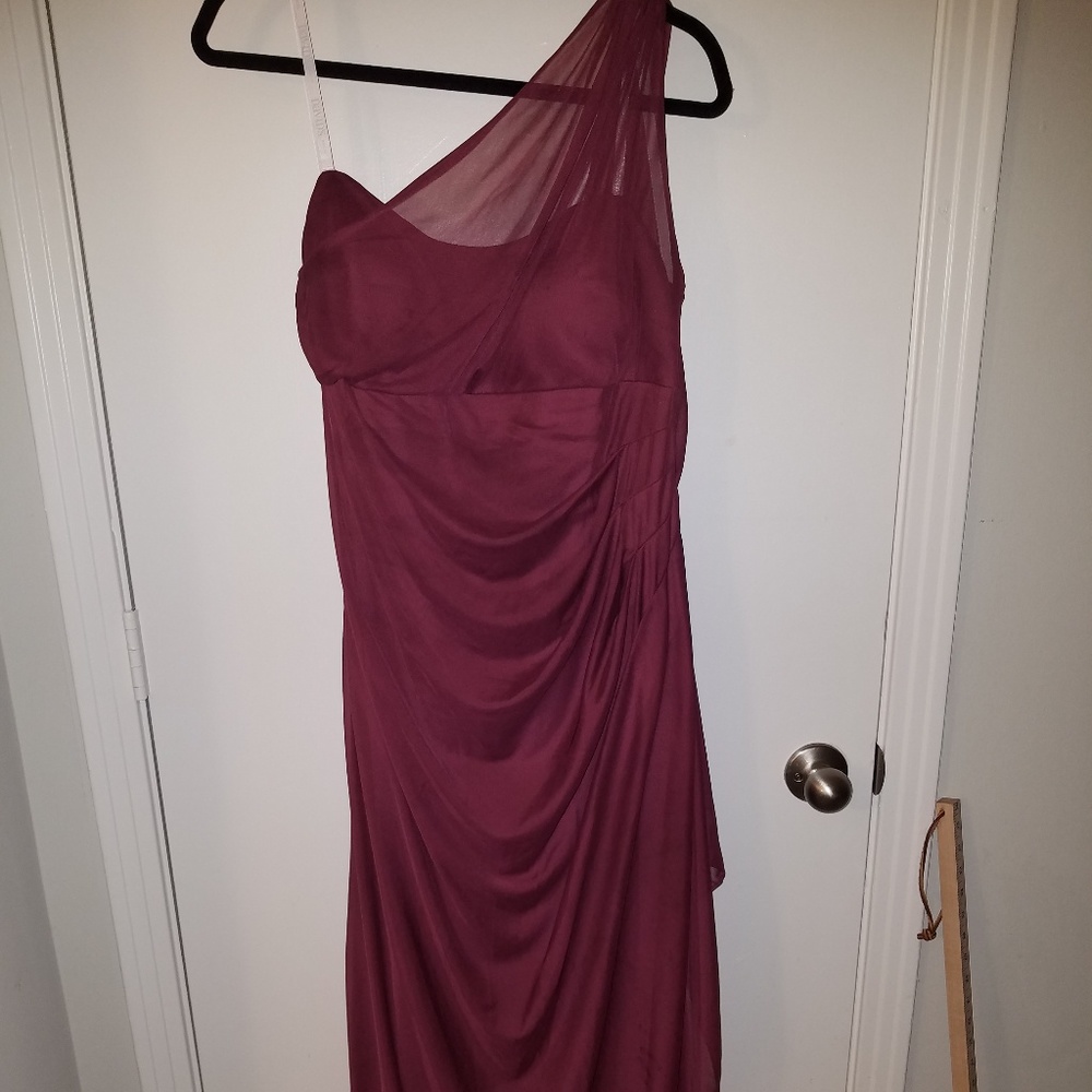 One Shoulder Illusion Dress